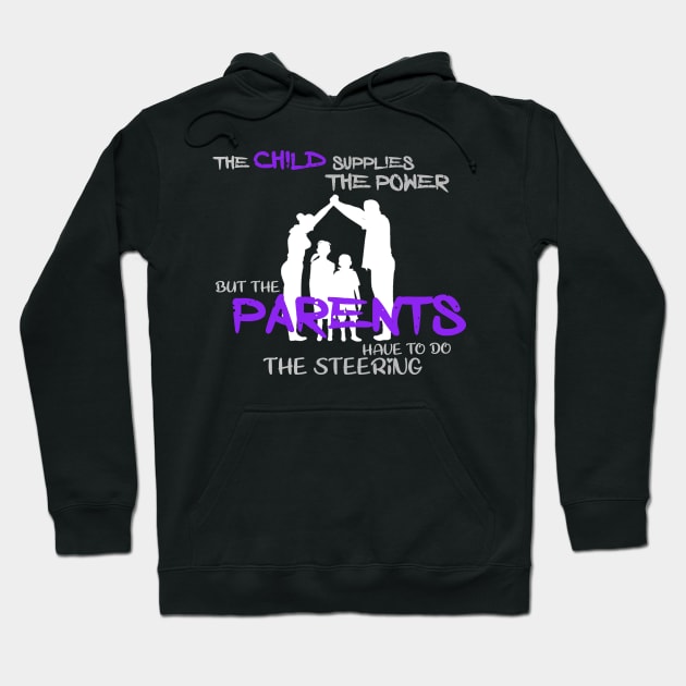 The child supplies the power but the parents have to do the steering Hoodie by Otaka-Design